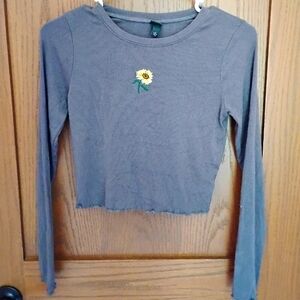 Grey long sleeve top